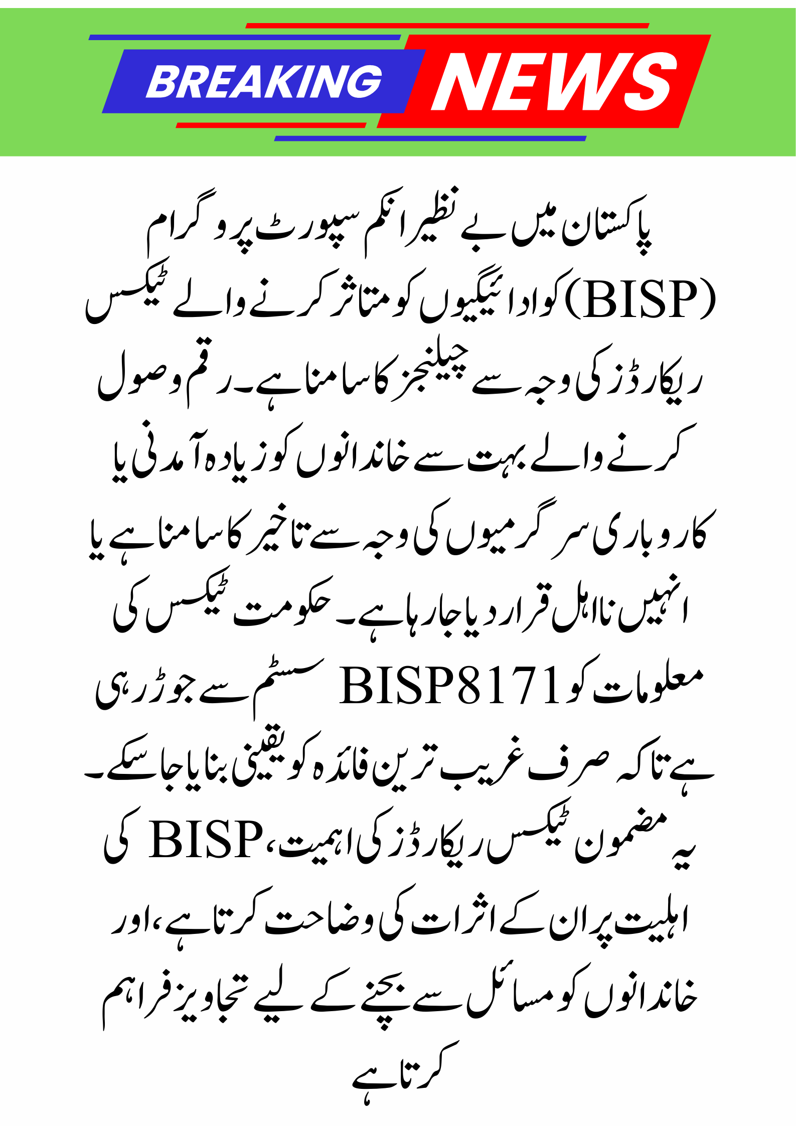 How Tax Records Are Affecting BISP Payments in 2025 – What Families Must Know