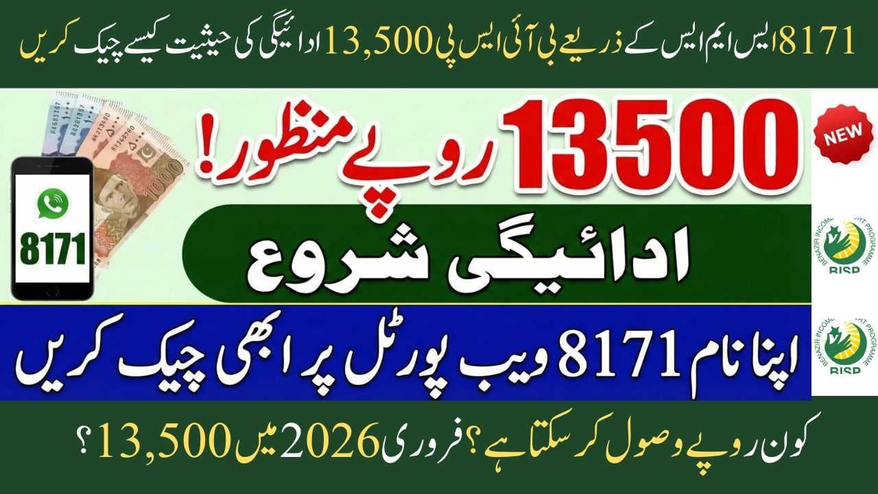 BISP February 2026 Installment Status Check – Rs. 13,500 Payment Confirmed via 8171 SMS & Web Portal